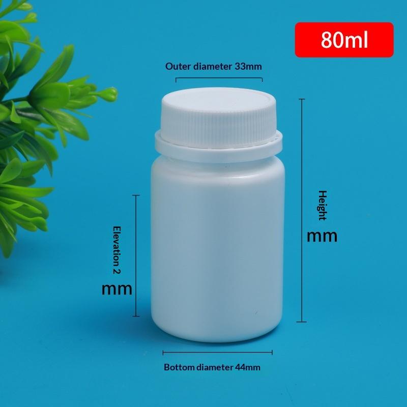 10 Stück 20-225ml Pillenfläschchen Tabletten Kapseln Pulver Tragbare Behälter Kunststoff HDPE Weiße Versiegelte Leere Flaschen