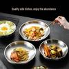 304 Stainless Steel Deepened Double-Layer Round Plate - Steak, Dessert, and Fruit Dining Plate