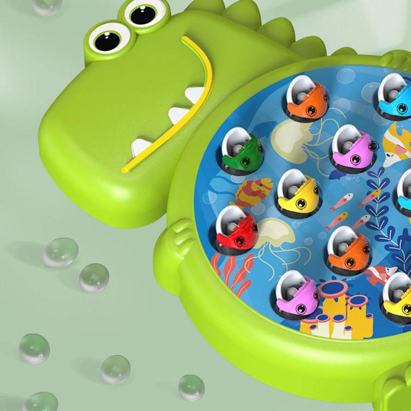 Imitation Magnetic Dinosaur Fishing Plate Toys Play Rod Game Toys For Children Baby Montessori With Rod Kids Educational Gift