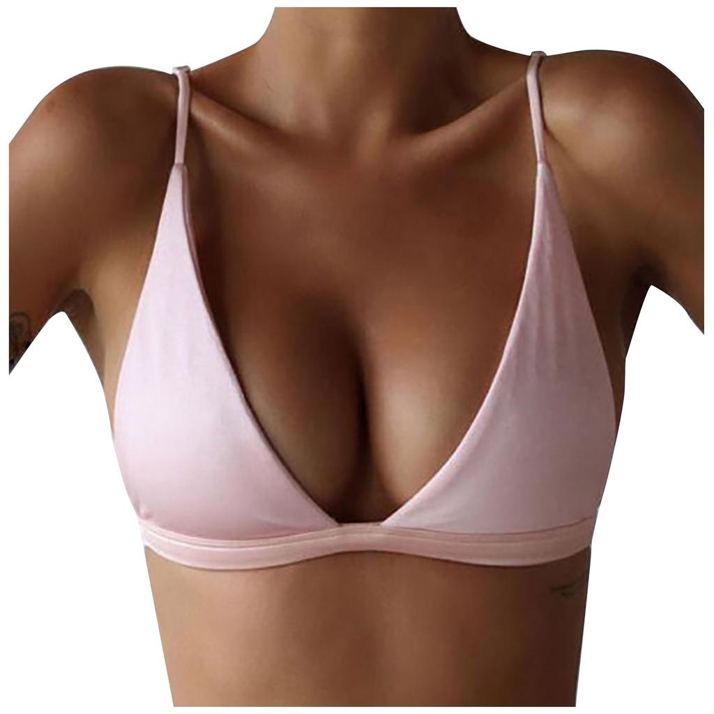 Mode Frauen Einfarbig Sexy Bikini Badeanzug Tops Casual Sling Bademode Tops