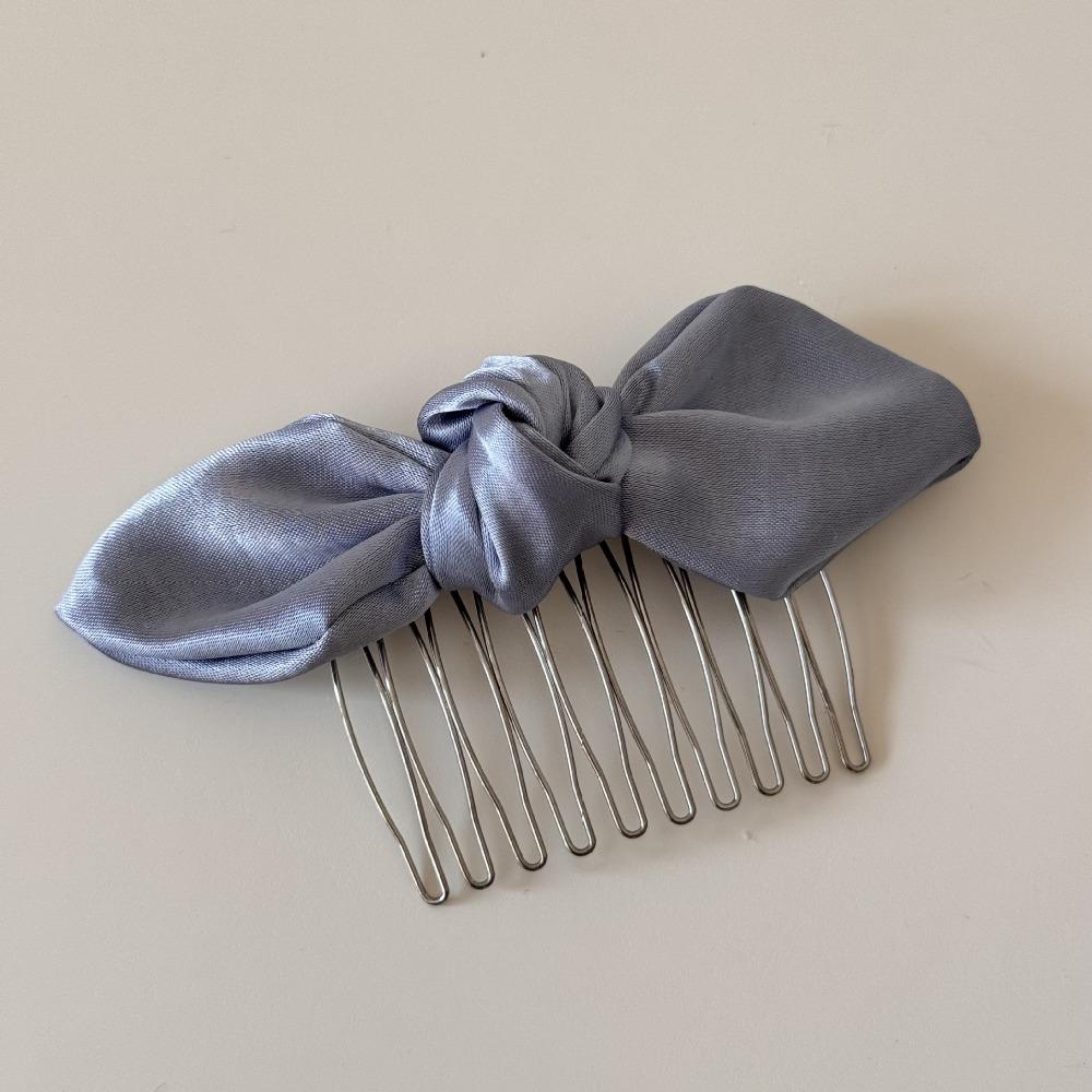 Fashion Accessories Bangs Bow Hair Comb Korean Style Inverted Comb Hairpin Broken Hair Artifact Hair Accessories Hair Styling синий