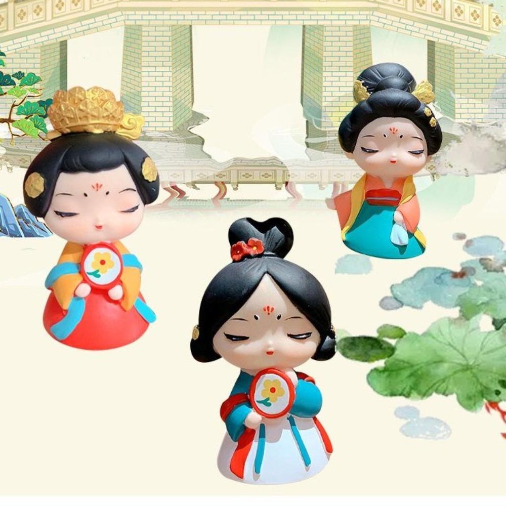 Silicone Rubber Cartoon Dolls Pendant Bag Hanging Car Key Ring Chinese Style Keychain  Gifts