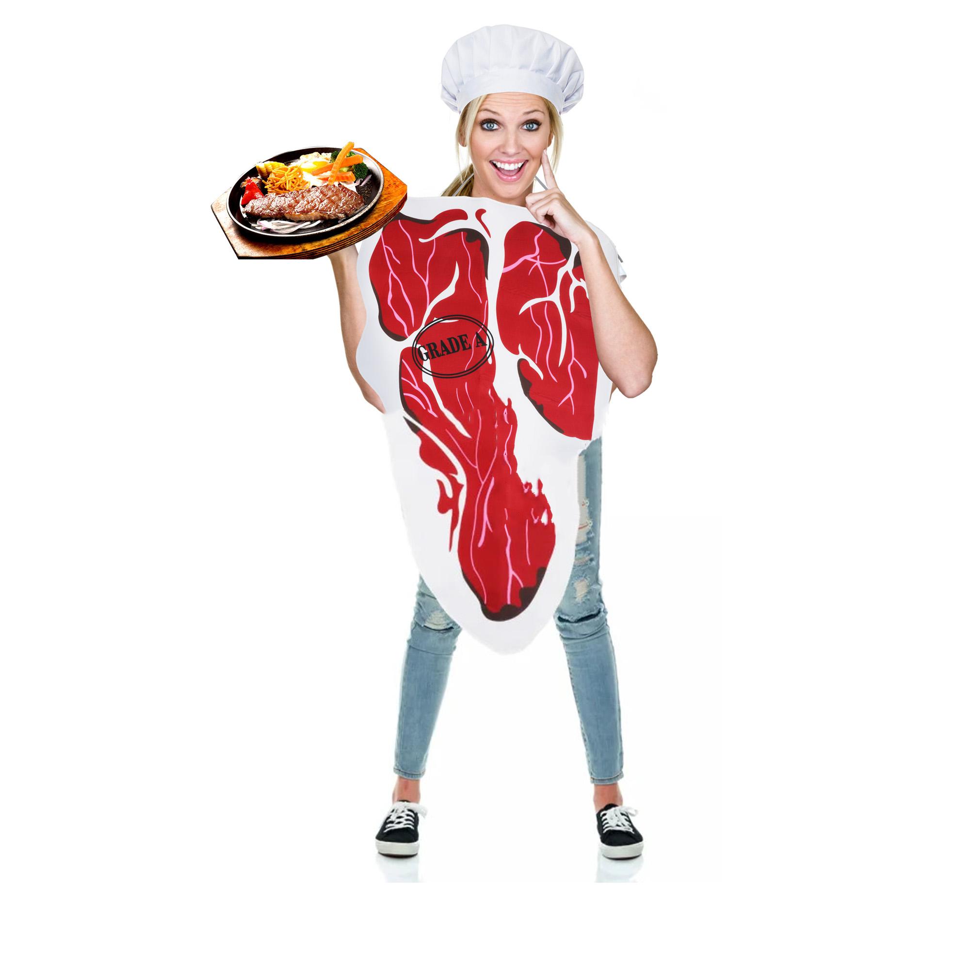 

Steak cosplay costume, adult Adult size червоний