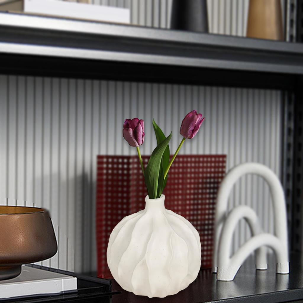 Ceramic Vase Flowerpot Houseplant Holder Photo Prop Ornament Desktop Simple for Bedroom Hallway