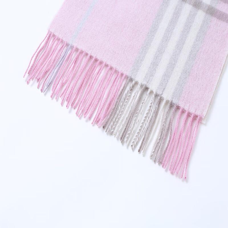 Hengyuanxiang Pink Plaid Wool Scarf