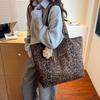 Large Capacity Leopard Print Fashion Shoulder Bag Women's 2025 Autumn New Simple Personalized Tote Bag Shopping Bag Bag