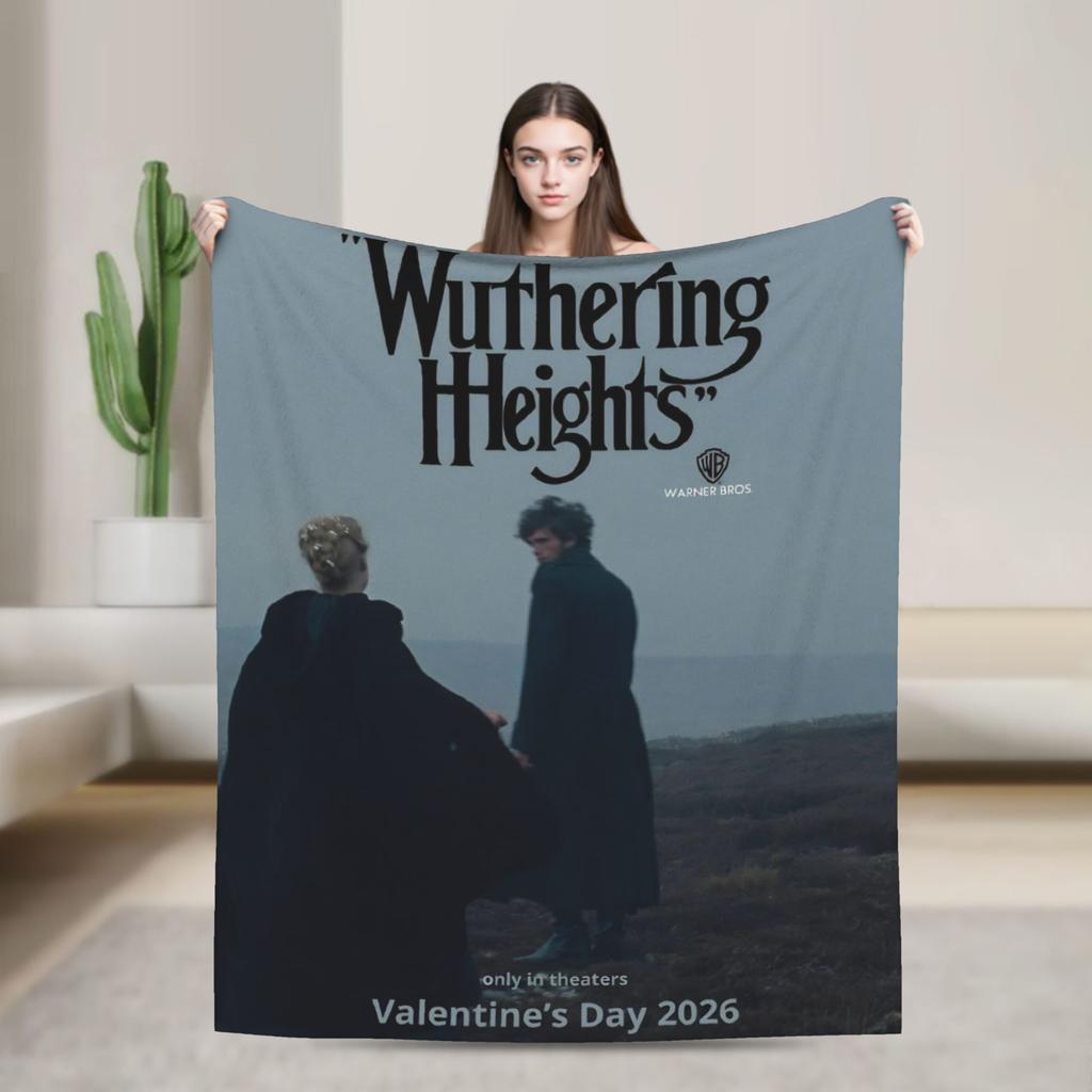 Wuthering Heights 2026 Movie Blanket Multiple Sizes Soft Fuzzy Plush  Throw Blankets for Sofa Couch and Bed