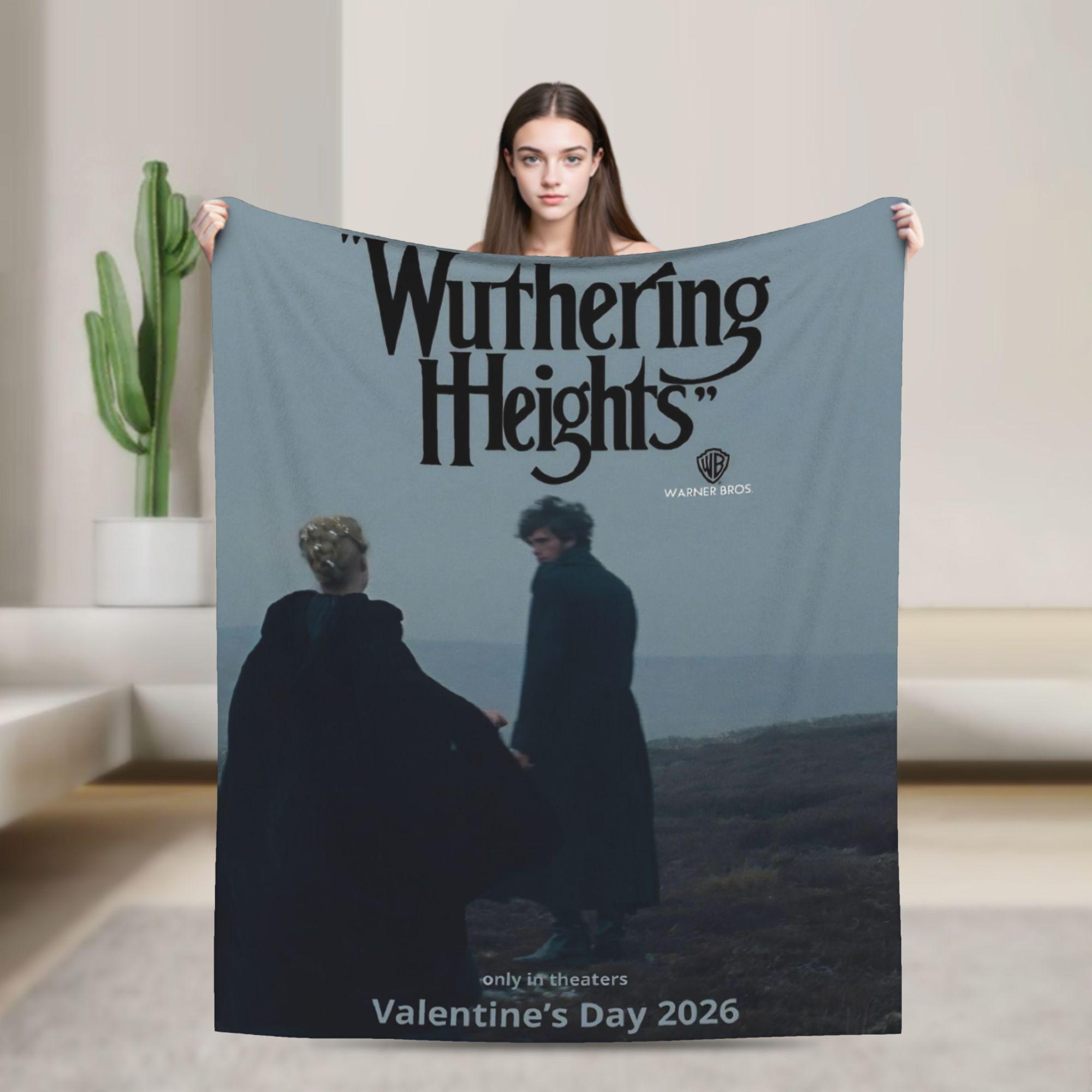 

Super Soft Wuthering Heights 2026 Movie Throw Blanket Premium Flannel Fleece Lightweight Bed Blanket Fuzzy Plush Blankets 100x150cm