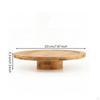Wooden Rotating Tray Round LowProfile Bamboo for Hosts, Home Cooks,