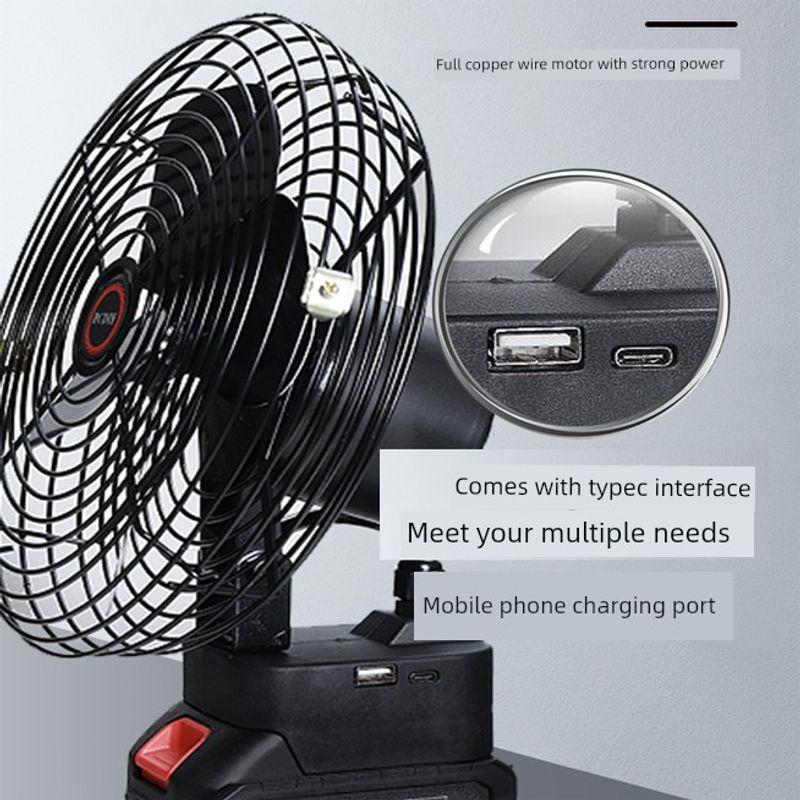 Lithium Battery Fan for Outdoor Stalls, Dormitories, and Camping, High-Power Portable Wireless Charging Table Fan, Small but Powerful