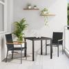 VidaXL 3-Piece Garden Dining Set Black Textilene and Steel 3379086