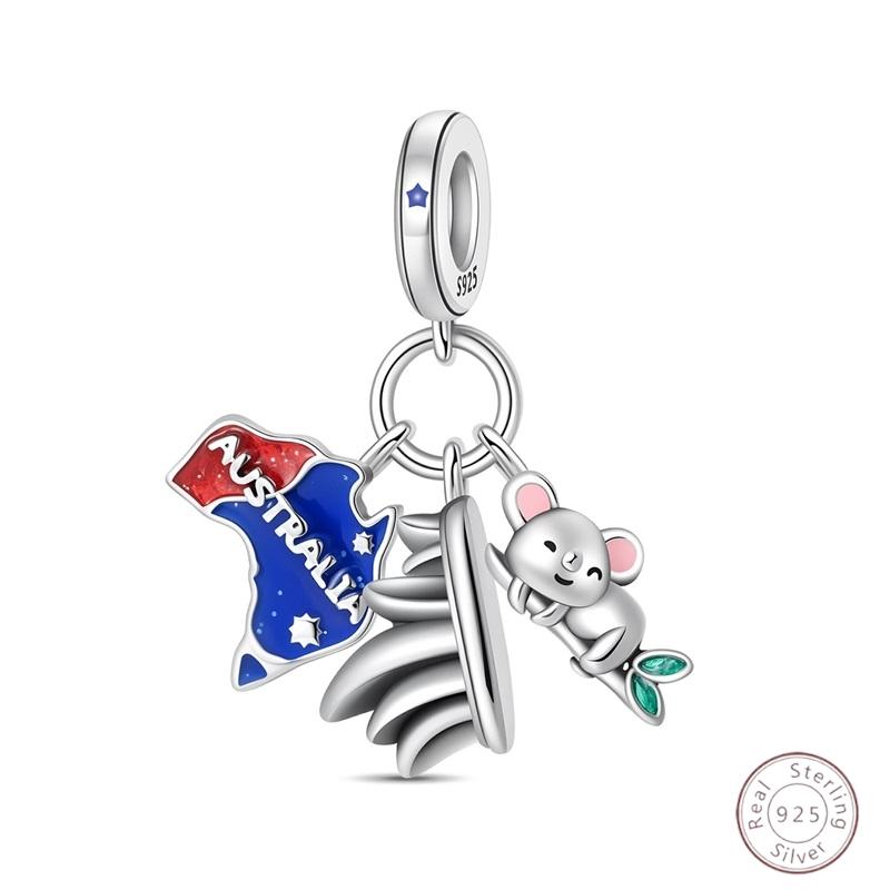 Ice&Snow Charms Copper Xmas Snowman Penguin Elk Rabbit Polar Bears Fit Original Bracelet Pendant Women Jewelry Acc