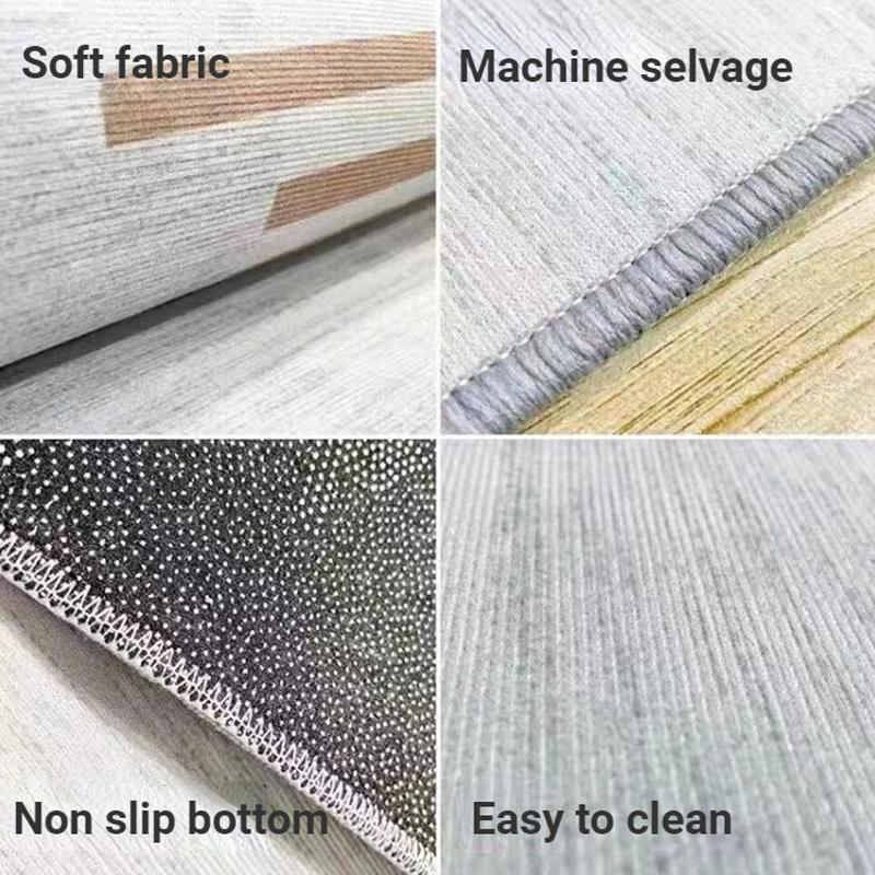 Nordic Geometric Style Carpet for Living Room Modern Decor Bedroom Bedside Washable Large Rug Study Doorway  Foldable Floor Mat