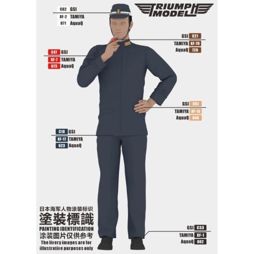 Triumph Model 1/35 Scale Japanese Navy Captain Figure Type 1 3D Printer Kit TRFF35008