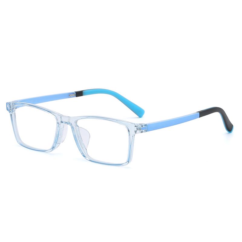 Children's Anti-Blue Light Square Glasses for Myopia, Ages 8-12, Trendy Korean Design for Boys and Girls