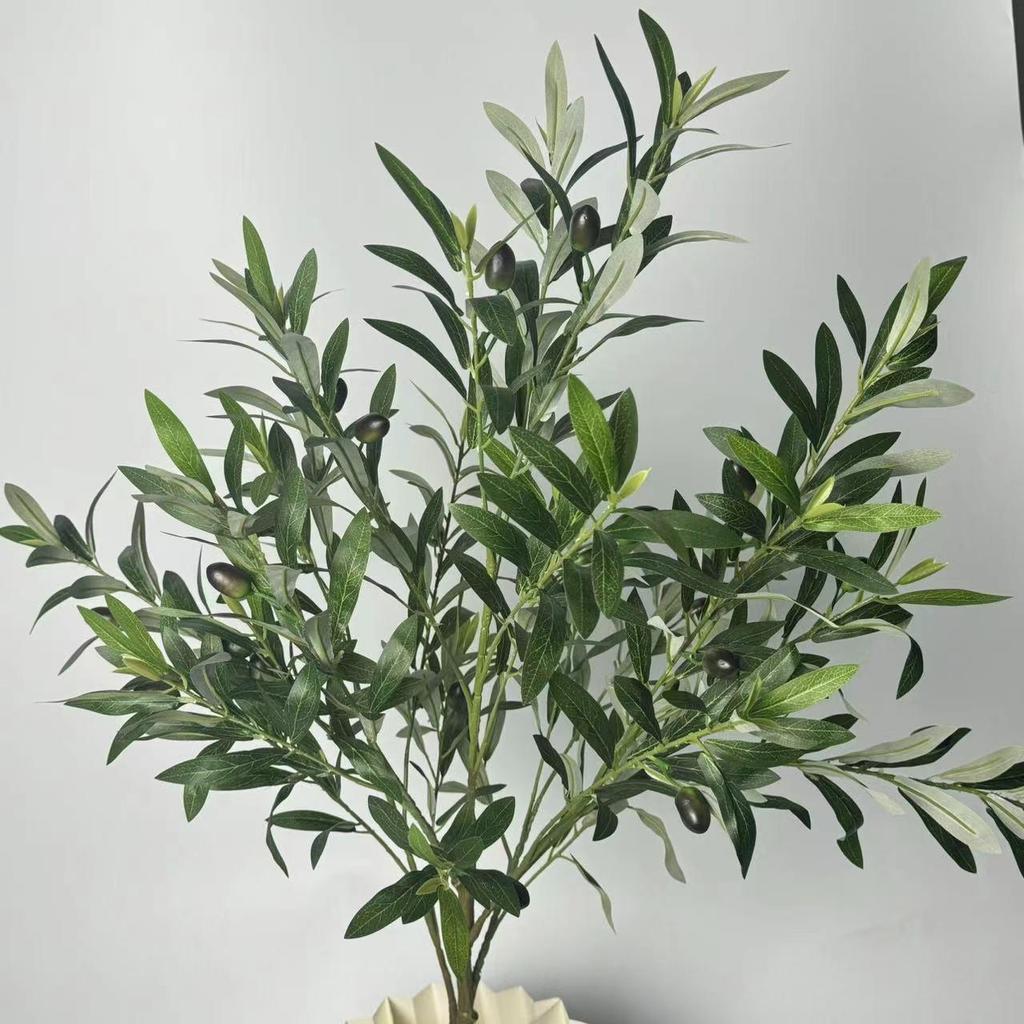 Olive 5-Prong Simulation Branch for Wedding and Home Décor