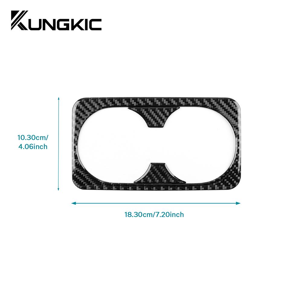 Real Soft Carbon Fiber Sticker For Kia Stinger 2019 2020 2025 2025 2025 LHD RHD Car Rear Seat Water Cup Interior Accessories