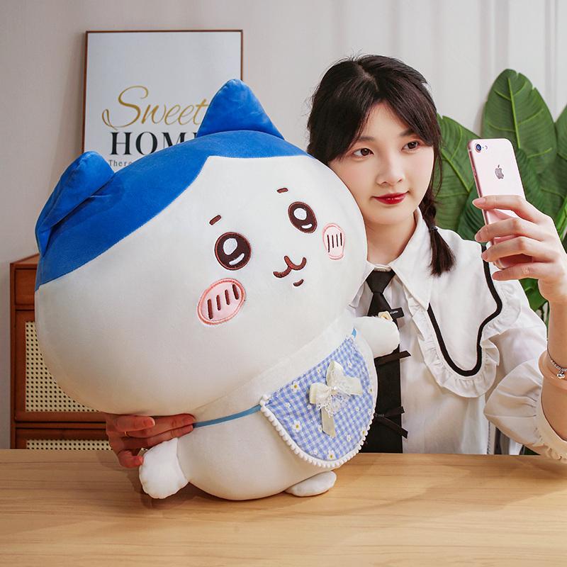 Cute Hachiware Plushies Usachi Wear Clothes Usagi Plush Toy Adorably Chiikawa Hachi Self-deprecating Bear Stuffed Doll Kids Gift