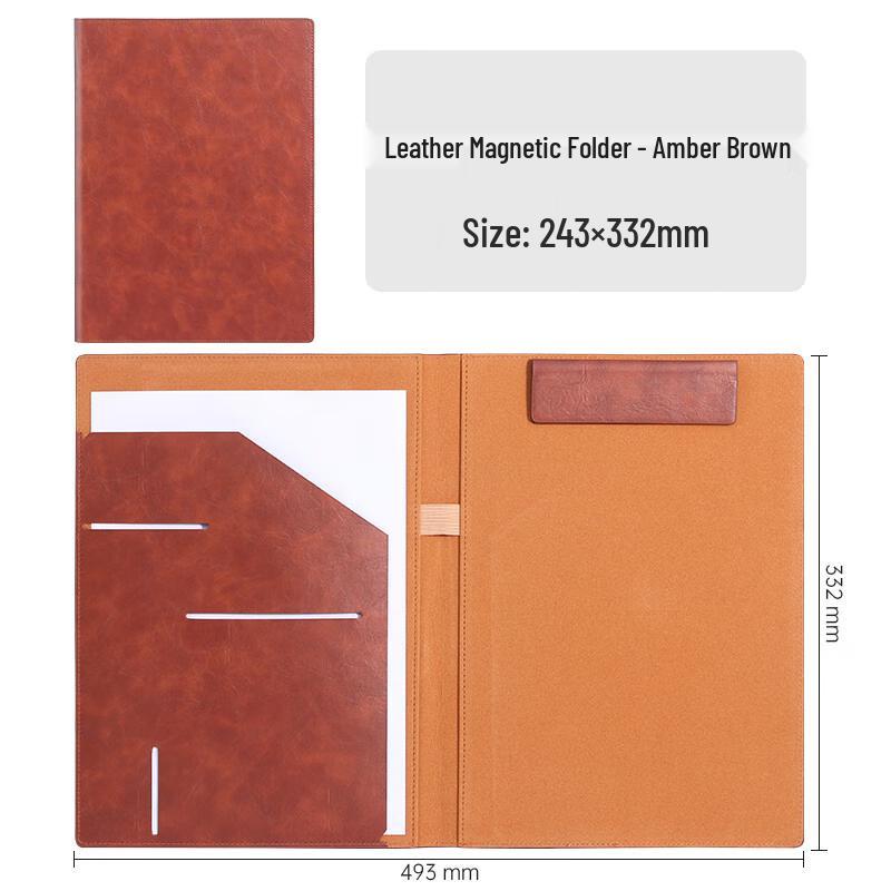 Jundingying A4 Leather Magnetic Document Folder