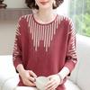 Women S 3 4 Sleeve Knit Top Set For Middle Aged Ladies Spring Casual