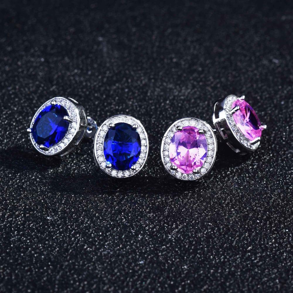 Elegant Oval Zircon Earrings for Women Gold Plated Minimalist Party Jewelry Fashion Accessories