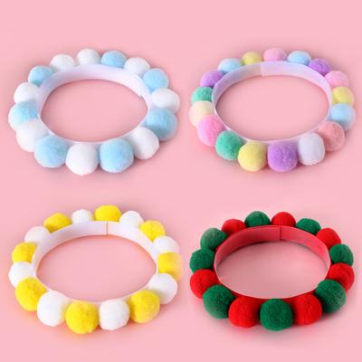 Soft Pet Dog Cat Kitty Plush Ball Candy Necklace Decoration Collar for Shiba Corgi Poodle Samoyed Bichon Bulldog Pet Accessories