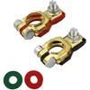 2PC Battery Terminal Connectors for Toyota Corolla 2007 2008 2009 2010 2011 2012 — Copper Car Terminals, Positive & Negative(B)