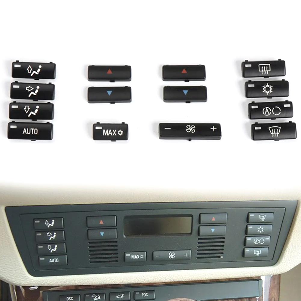 14 Stück/Set Auto Klimaanlage A/C Bedienfeld Schalter Knöpfe Abdeckung Für 5er E39 1996-2002 Für E53 1998-2006