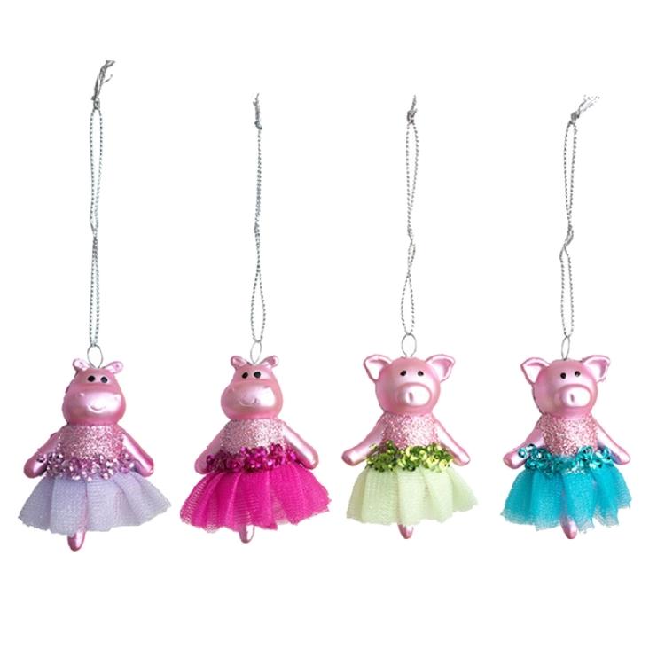 

Angel Pig Ornament Christmas Tree Plastic Hanging Pendant Design For Holiday DIY Car Interior