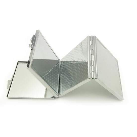 1 szt. Przenośny makijaż Kobiety Kosmetyczny Składany Podwójny Kieszonkowy Lusterko do Podróży