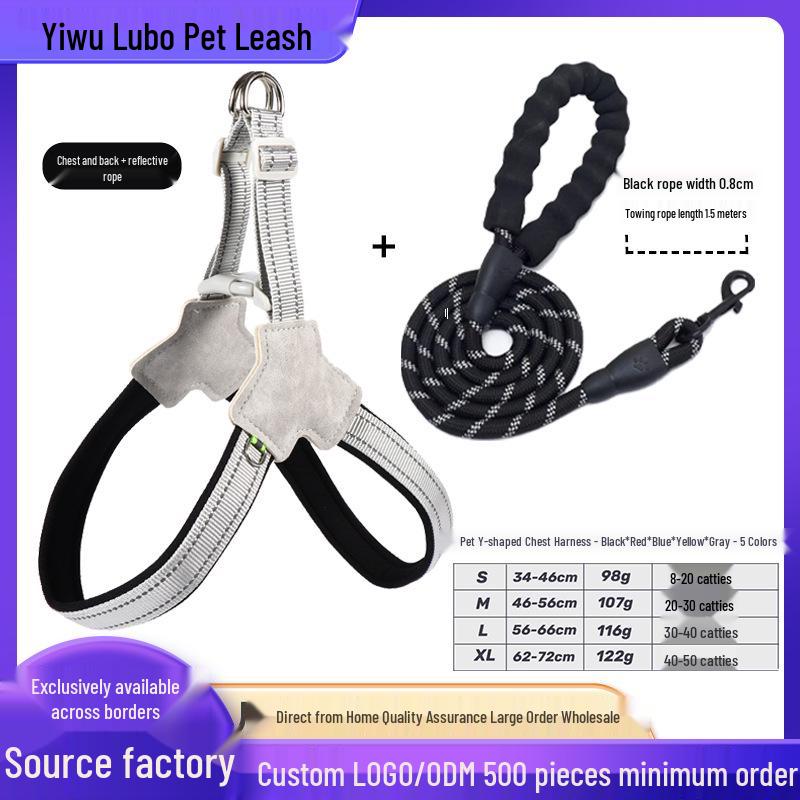 3D Kreslená vesta pro domácí mazlíčky a sada vodítka pro psy a kočky - Postroj odolný proti úniku pro venčení