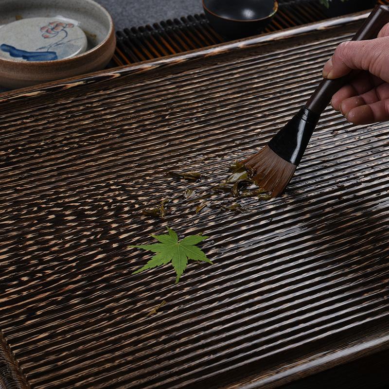 Hruškové dřevo čajová souprava velký masivní dřevěný čajový podnos kuřecí křídlo čajový podnos domácí obývací pokoj čaj mořská řasa odtoková trubka