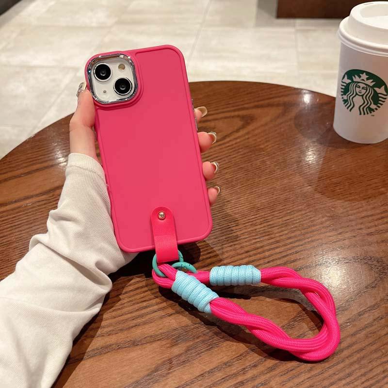 Applicable to Apple 17 mobile phone new wristband lanyard 16 personality 15 women's 11 anti-drop XS creative protective case 13PM