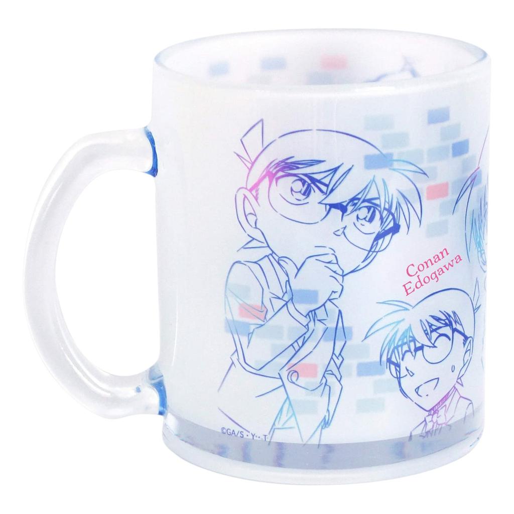 Conan Line Art Stylish Made in 034190 "Detective Conan" Mug, Glass, Approx. 320ml, Design, Tableware, Gift, Japan,