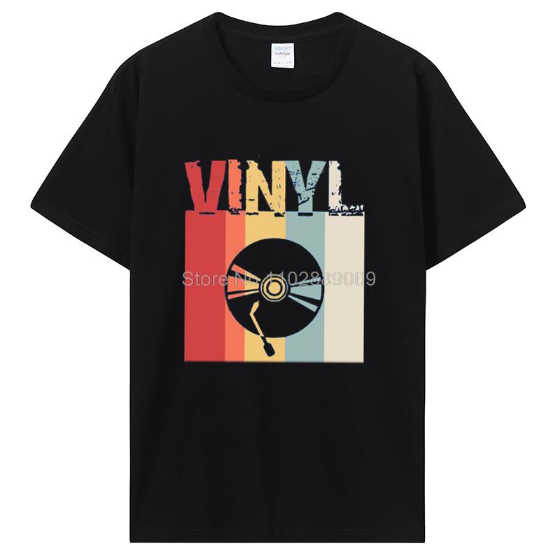 Men Clothing Vinyl TShirt Vinyl Record T-Shirt Record Shirt Dj Tees Hilarious Boy Girl T-Shirt Cotton Tees Harajuku Streetwear