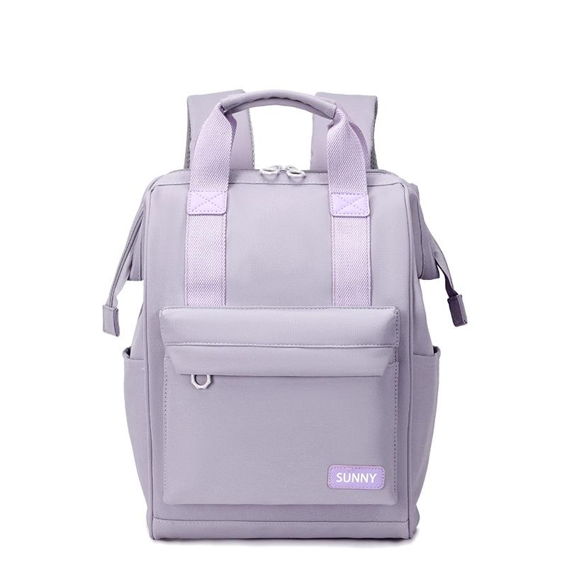SchoolbagYX New Simple Large Space Backpack Backpack Schoolbag Travel Korean Version High School Student College Student Backpack Mommy Bag