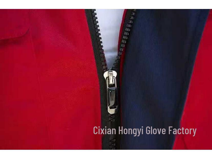 Men's Winter Anti-static Cotton-padded Work Jacket, Removable and Thickened for Warmth and Labor Protection.