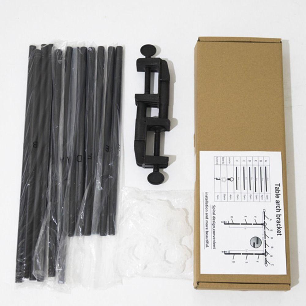 Black Desktop Arch Frame Easy Install Clamp Balloon Arch Stand Balloon Clips Adjustable Length Flower Frame Arch Event Ceremony