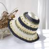 Women's Hats New Fashion Style Bucket Hat Multicolor Foldable Sun Crochet Hat For Beach, Travel And Vacation Handmade Straw Hat
