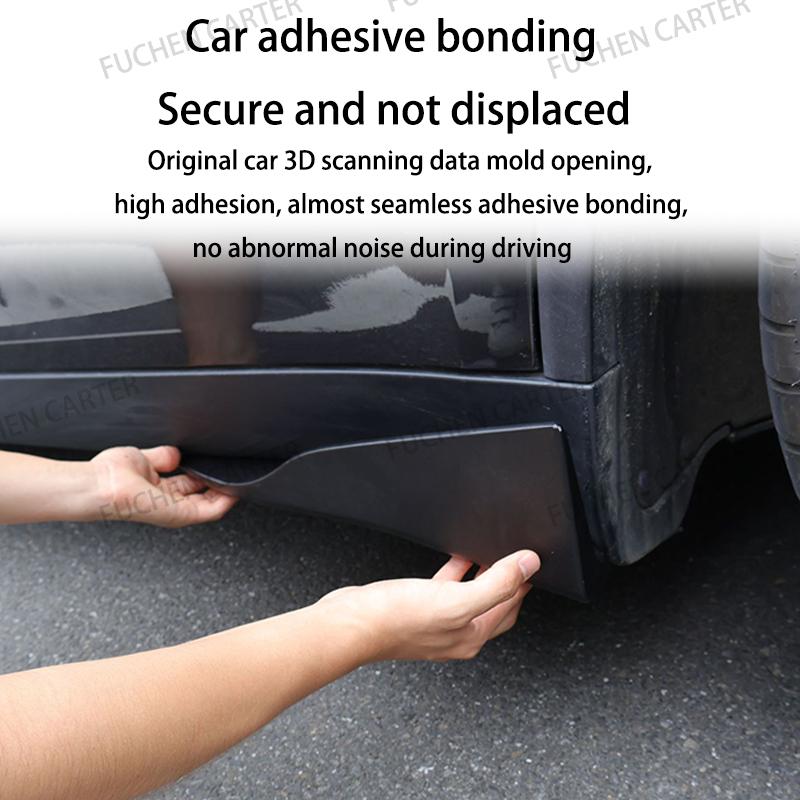 For Tesla Model Y Juniper 2025 Rear Bumper Spoiler Lip Carbon Fiber Wing Trim Anti-crash Diffuser Side Skirt Wrap Angle Splitter