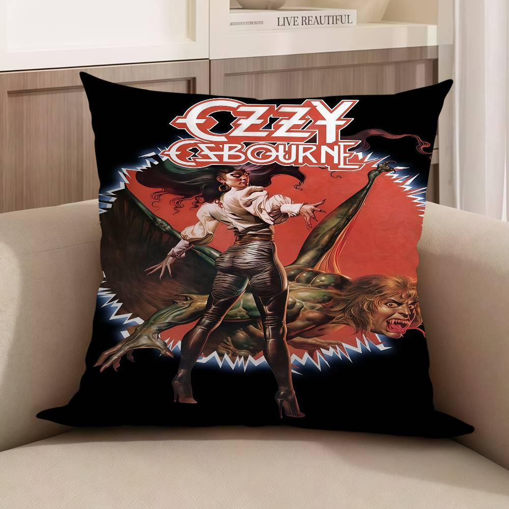 1pc Heavy Metal Band O-Ozzy O-Osbourne Cushion Cover Pillow Cover Decor Pillowcase Printed Cushion Case For Couch 12x12Inch