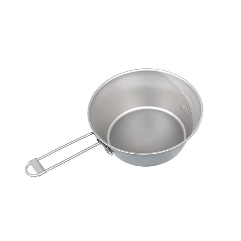 Titanium Camping Bowl 300ml 450ml Foldable Lightweight Outdoor Travel Set 1-2 Persons