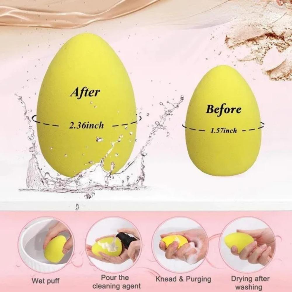 4 pcs Makeup beauty egg Cosmetic Puff Makeup Sponge Foundation Makeup Sponge Powder Puff Dry and Wet Combined Beauty Tool
