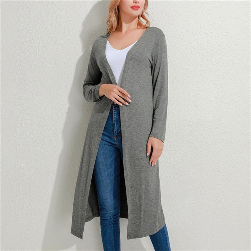 Cardigan Moda Autunno ed Estate Donna Colore Unico Abbigliamento Protezione Solare Camicia Casual Manica Lunga Cappotto Sottile