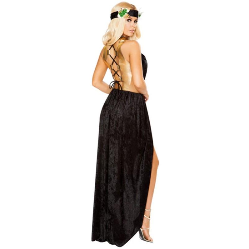 Halloween Greek Goddess Dress Ancient Mythology Robe Cleopatra Costume Party Stage Performance Cosplay Womens Fancy