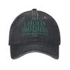 Unisex Lehman Brothers Risicobeheer Afdeling 2008 Print Hoed Vintage Verweerd Denim Baseballpet Verstelbaar