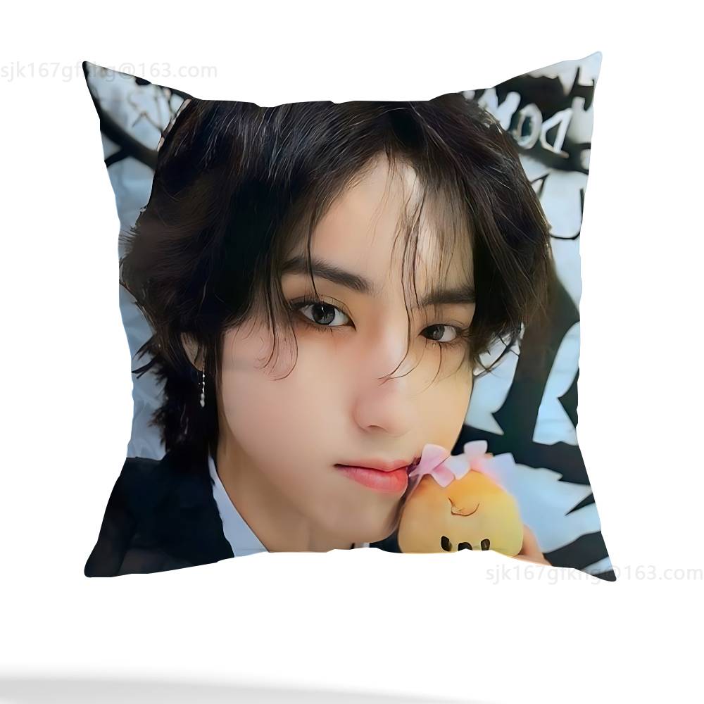 Pop Idol H-Han Ji-sung pillowcase casual style decoration, suitable for home decoration (excluding pillow core)