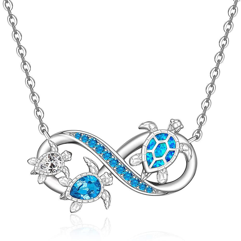 2026 Blue Turtle Necklace Pendant Ornament 45CM синий