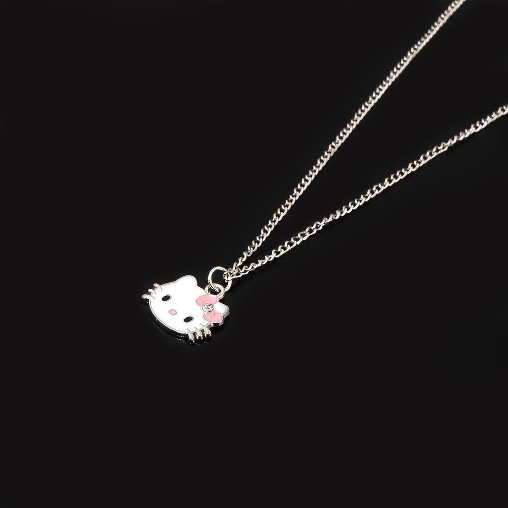 Cartoon Cute Cat Character Pendant Metal Necklace For Wear Casual