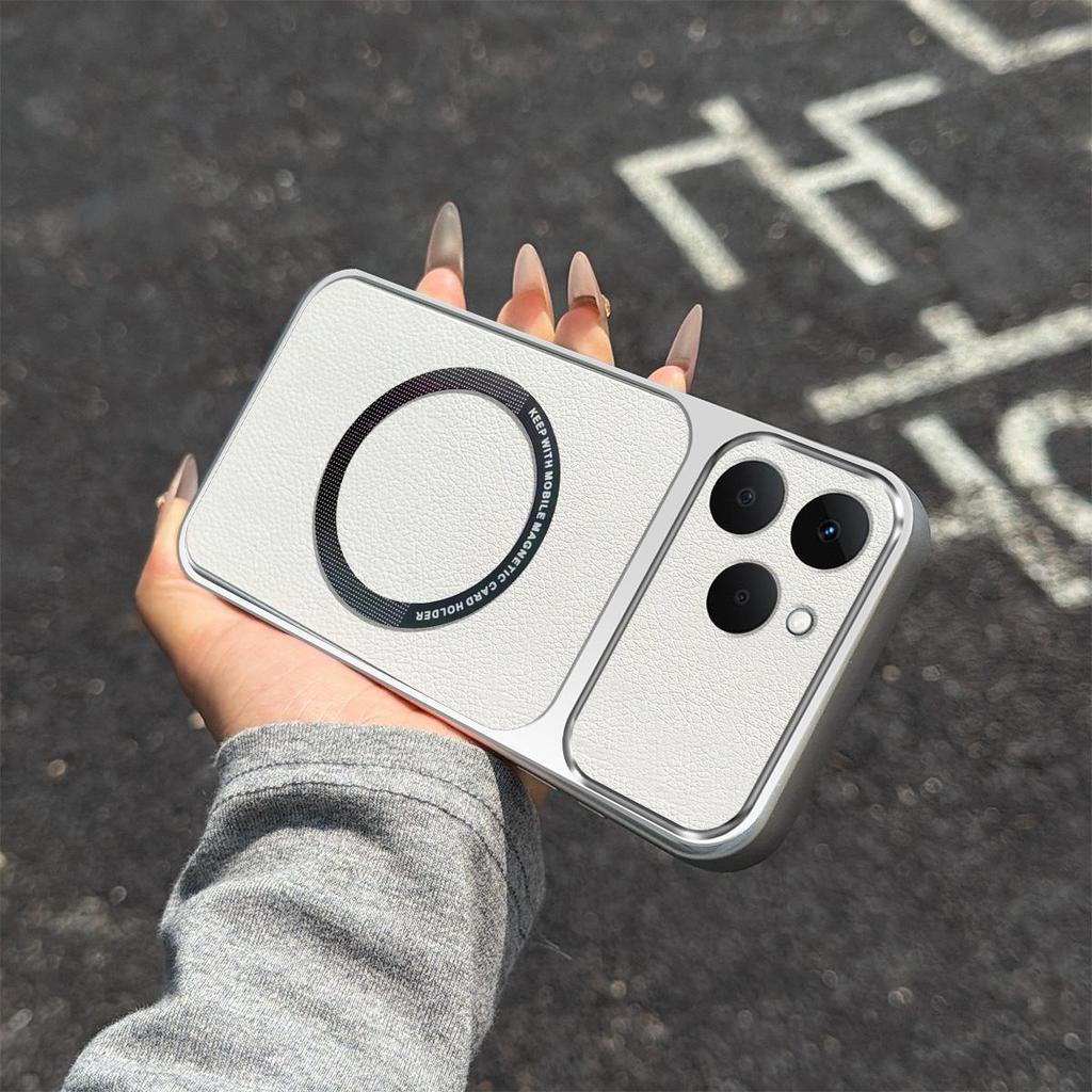 Case for Realme 15T Viral Change To 17 Magnetic Split Leather Back Big Lens Protector Cover